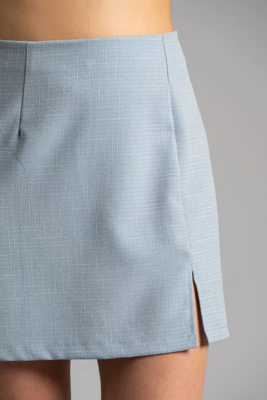 Mini Skirt Tearing Light Blue