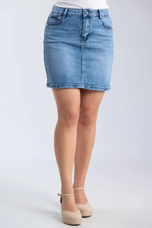 Denim Mini Skirt 