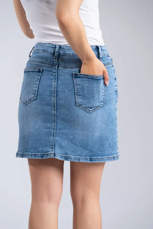 Denim Mini Skirt 