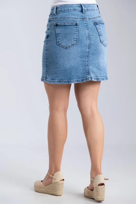 Denim Mini Skirt 