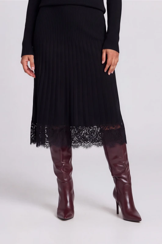 Skirt Knitted Lace Hem 