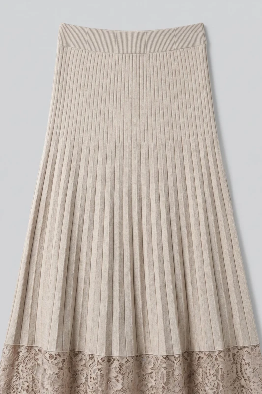 Skirt Knitted Lace Hem 