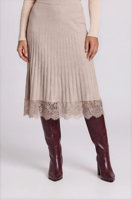 Skirt Knitted Lace Hem 