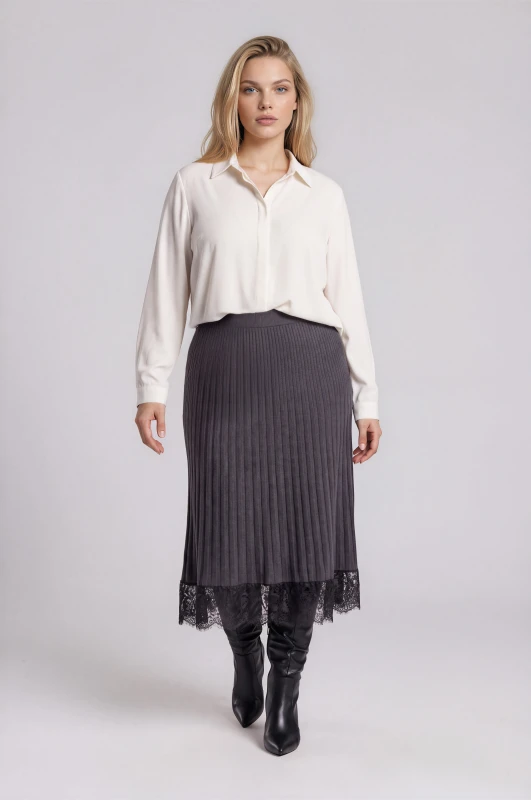 Skirt Knitted Lace Hem 
