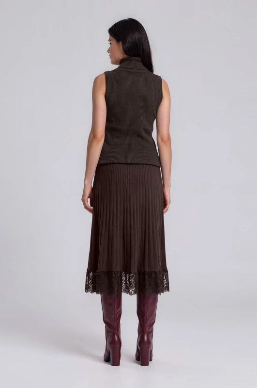 Skirt Knitted Lace Hem 
