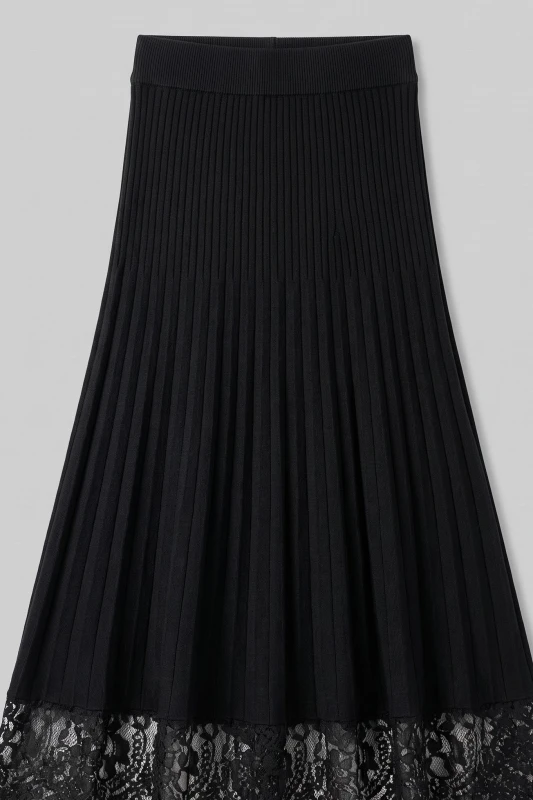 Skirt Knitted Lace Hem 