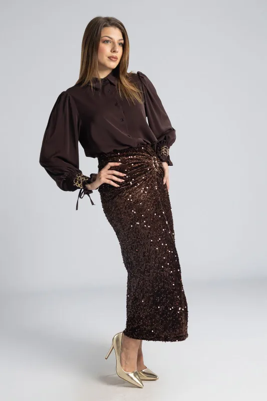 Skirt Sequin Metallic Element
