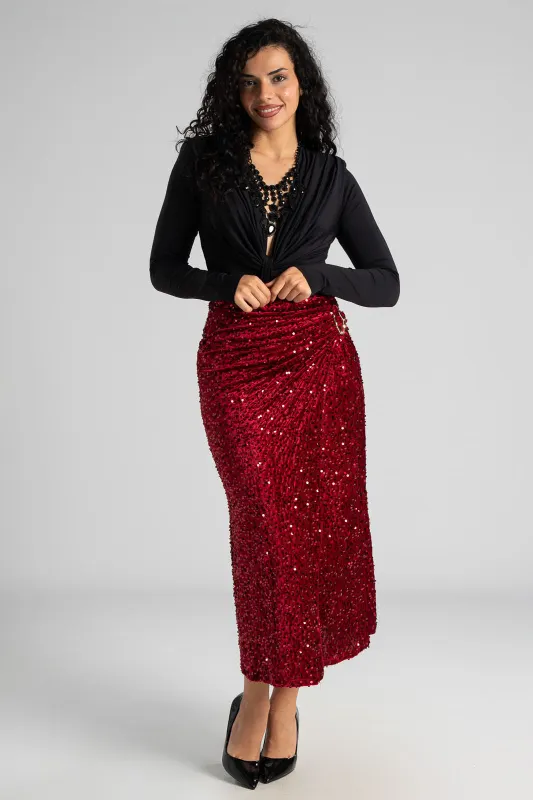 Skirt Sequin Metallic Element