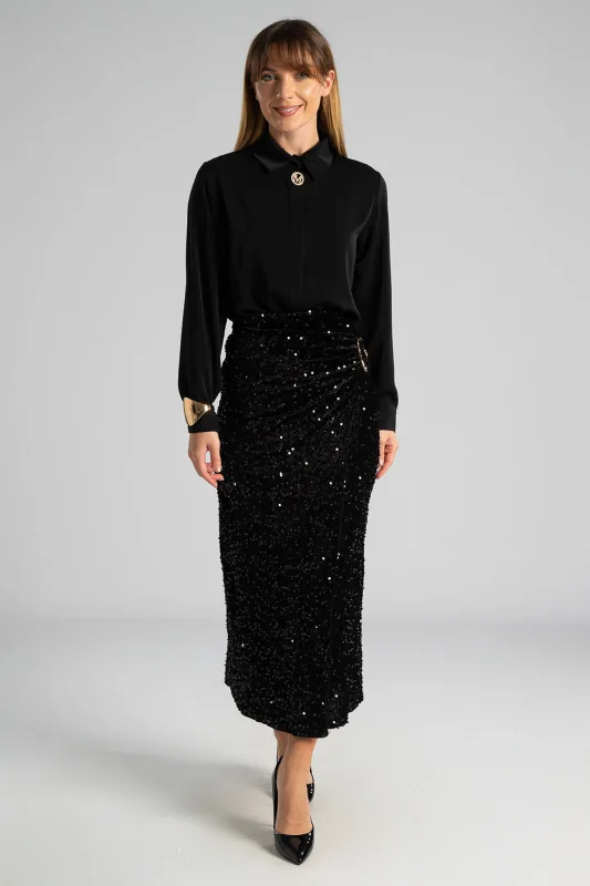 Skirt Sequin Metallic Element