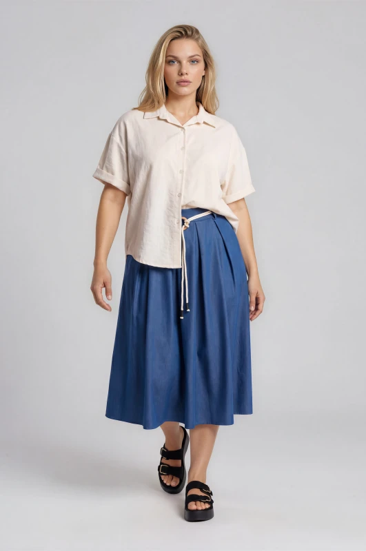 Skirt Pleats Elastic Belt