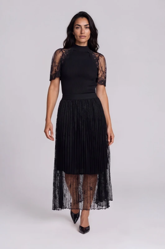 Skirt Pleated Lace