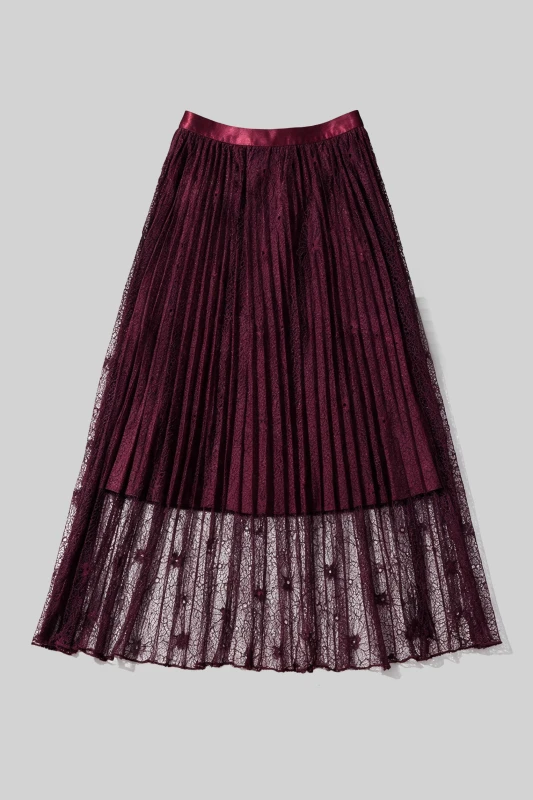 Skirt Pleated Lace