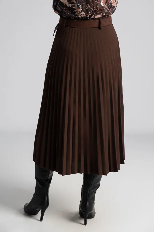 Φούστα Πλισέ Μονόχρωμη Midi