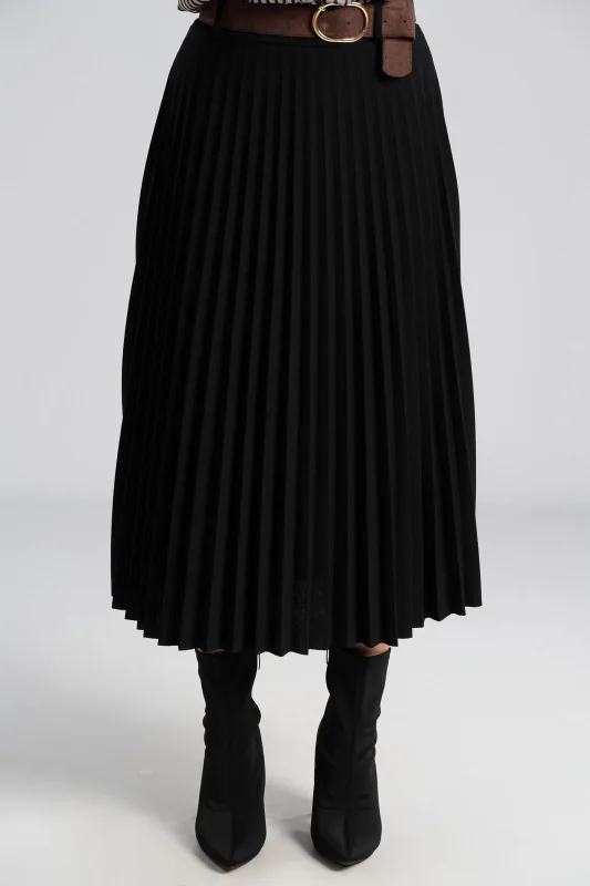 Φούστα Πλισέ Μονόχρωμη Midi