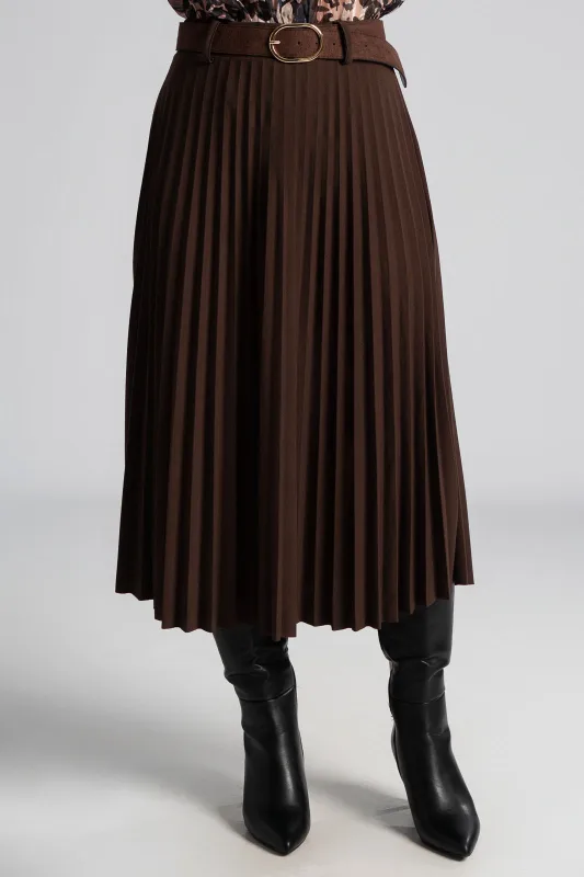 Φούστα Πλισέ Μονόχρωμη Midi