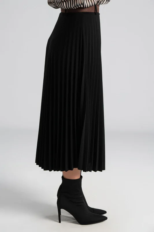 Φούστα Πλισέ Μονόχρωμη Midi