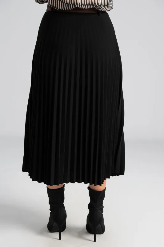 Φούστα Πλισέ Μονόχρωμη Midi