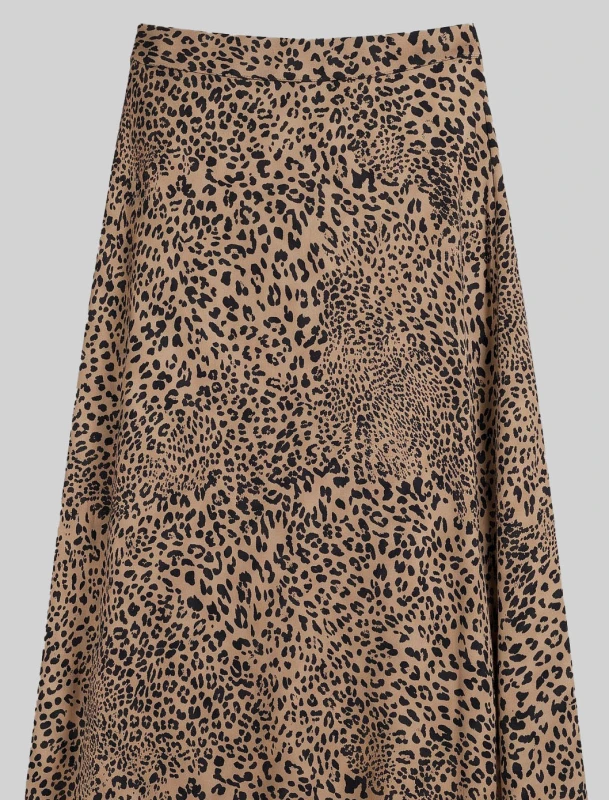 Skirt Satin Leopard