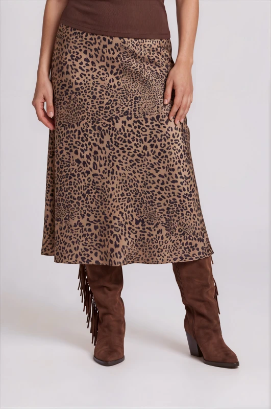 Skirt Satin Leopard