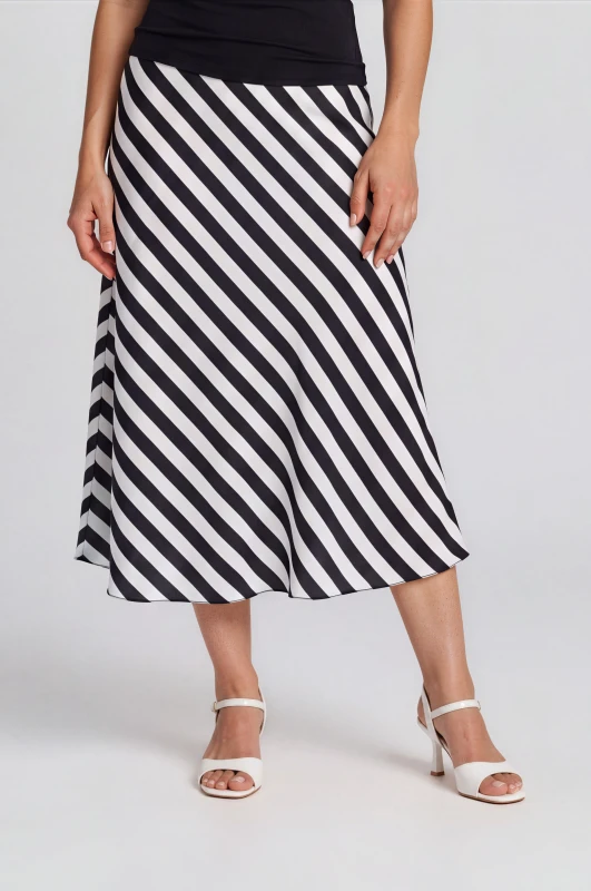 Skirt Striped Satin 