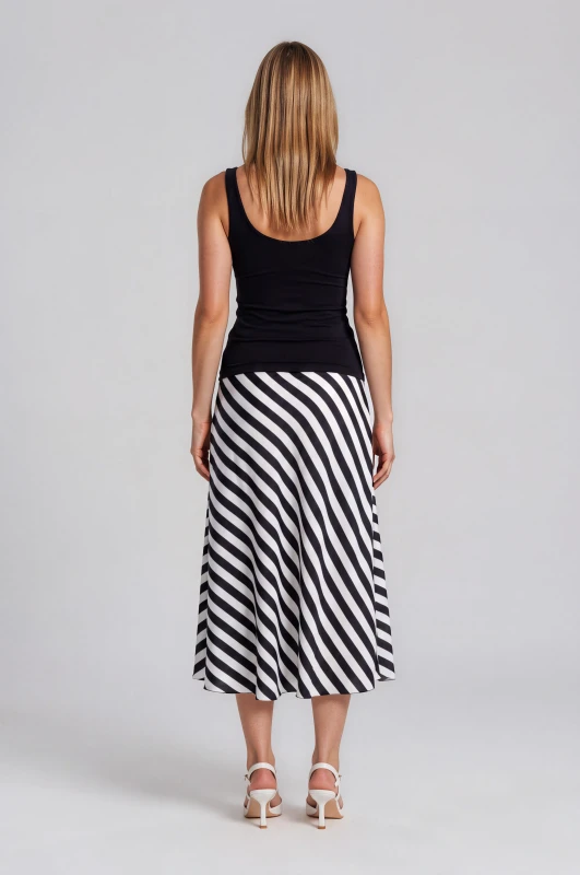 Skirt Striped Satin 