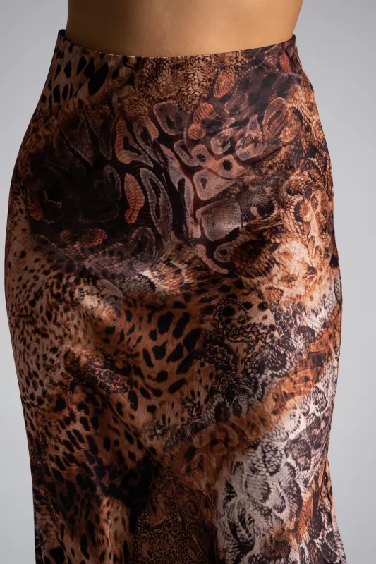 Satin Skirt Snake Pattern