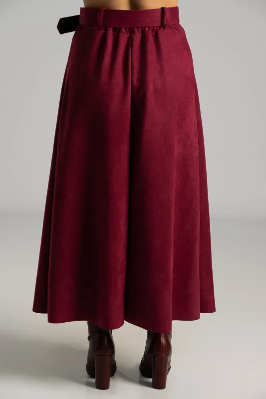 Φούστα Σουέτ Με Ζώνη