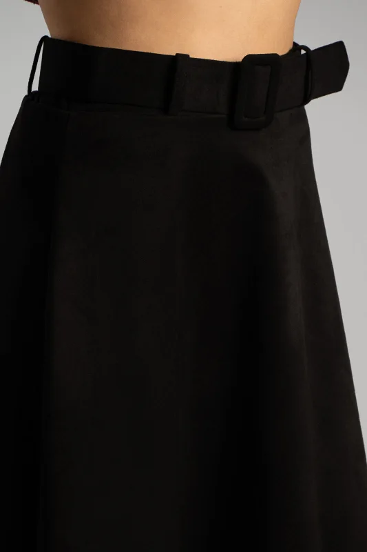 Φούστα Σουέτ Με Ζώνη