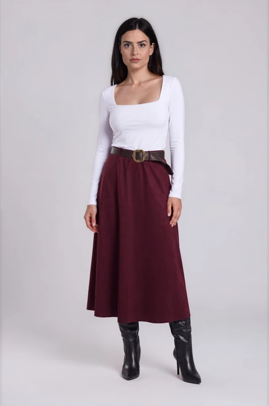 Skirt Suede with Belt