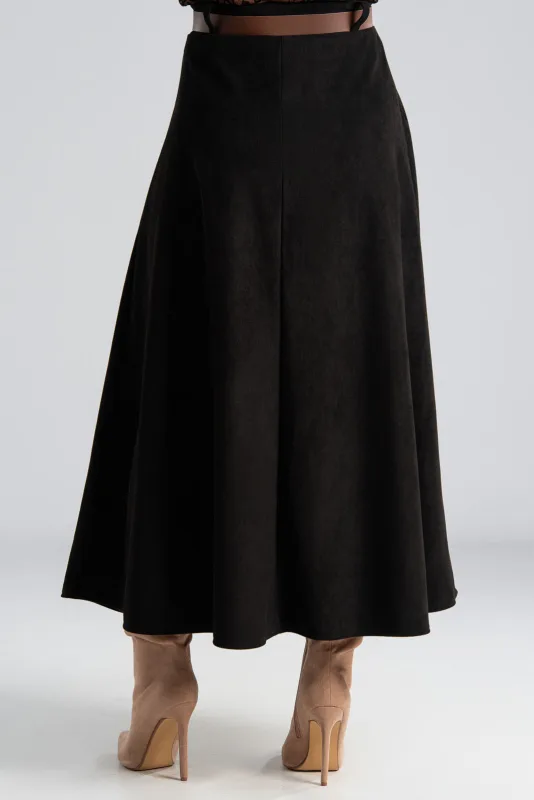 Φούστα Suede Ψηλόμεση Ζώνη