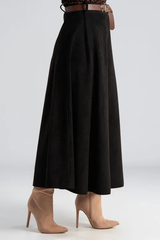 Φούστα Suede Ψηλόμεση Ζώνη