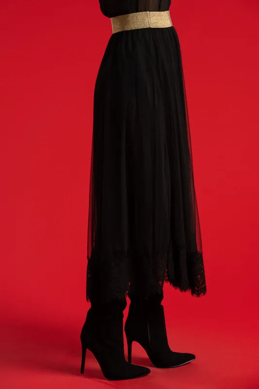 Skirt Tulle Lace Trim