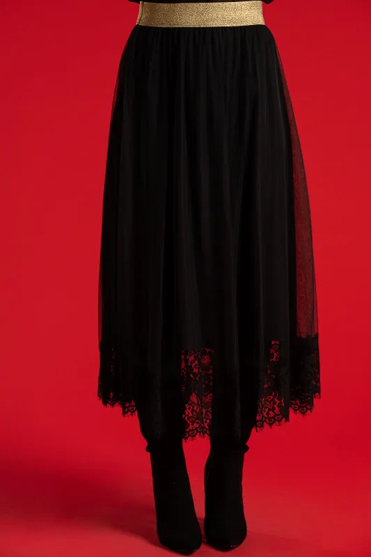 Skirt Tulle Lace Trim