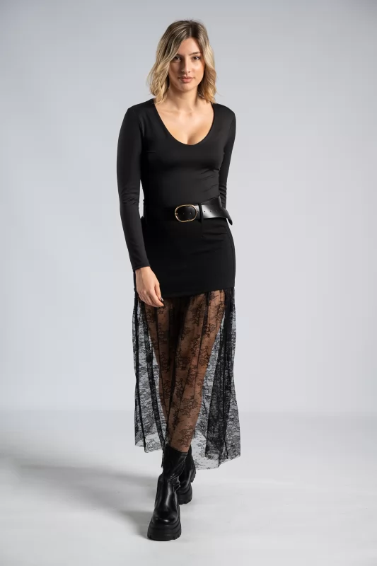 Maxi Skirt Tulle Transparnecy
