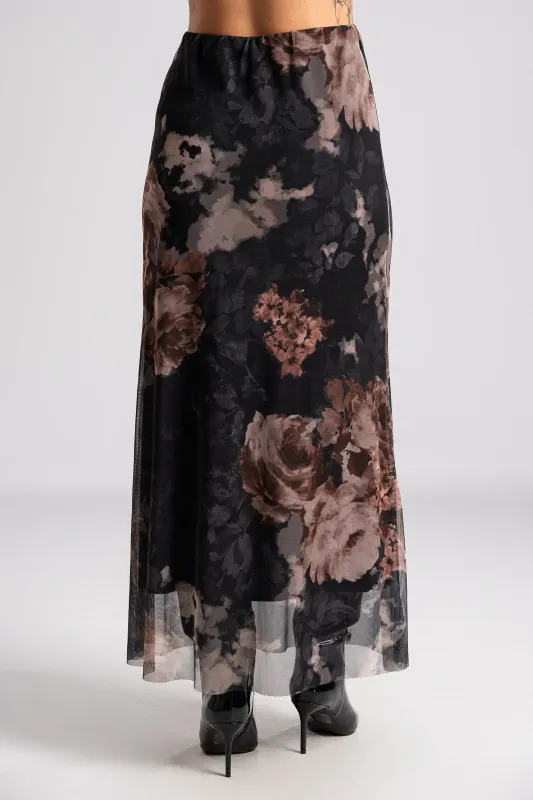 Φούστα Τούλινη Maxi Floral