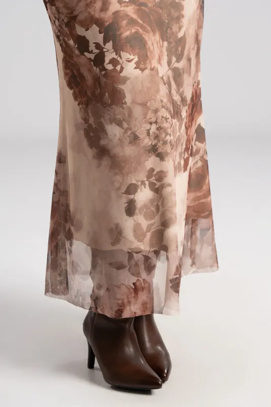 Φούστα Τούλινη Maxi Floral