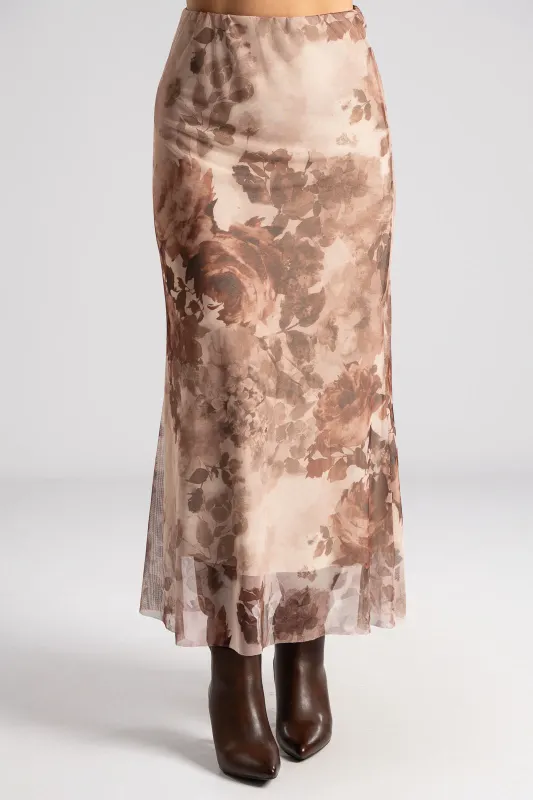 Φούστα Τούλινη Maxi Floral