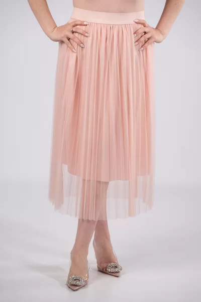 Tulle skirt Pleated pink