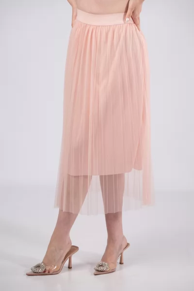 Tulle skirt Pleated pink