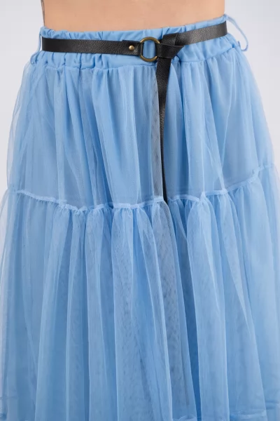 Skirt Tulle Belt Blue