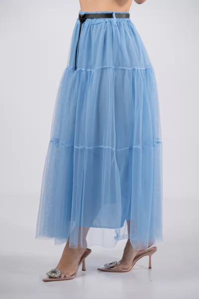 Skirt Tulle Belt Blue