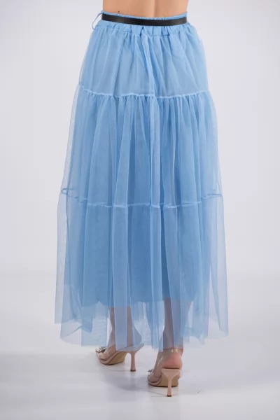 Skirt Tulle Belt Blue