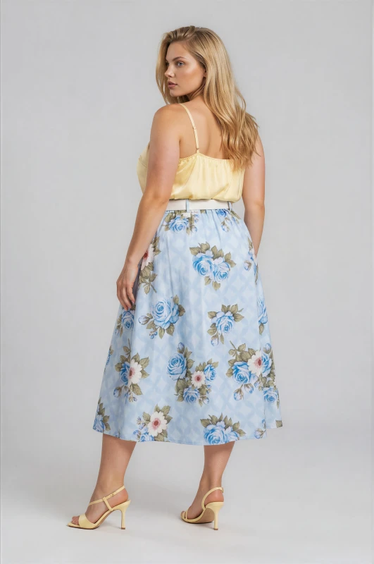 Φούστα Βαμβακερή Floral Πιέτες