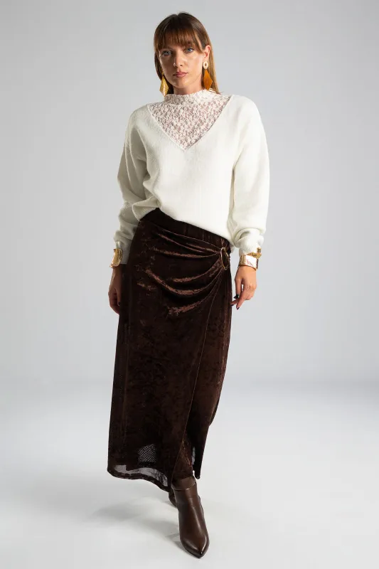 Skirt Velvet Metallic Element