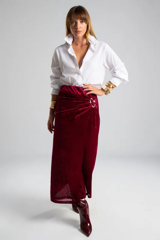 Skirt Velvet Metallic Element