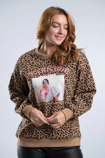 Φούτερ Girl Leopar Καραμέλα