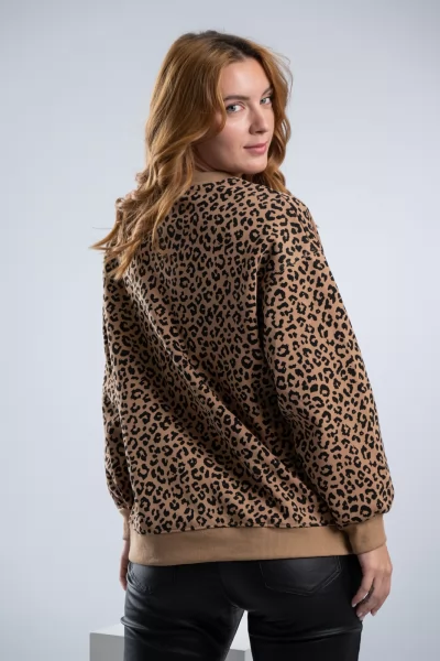 Φούτερ Girl Leopar Καραμέλα