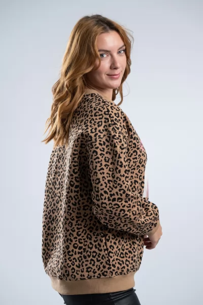 Φούτερ Girl Leopar Καραμέλα