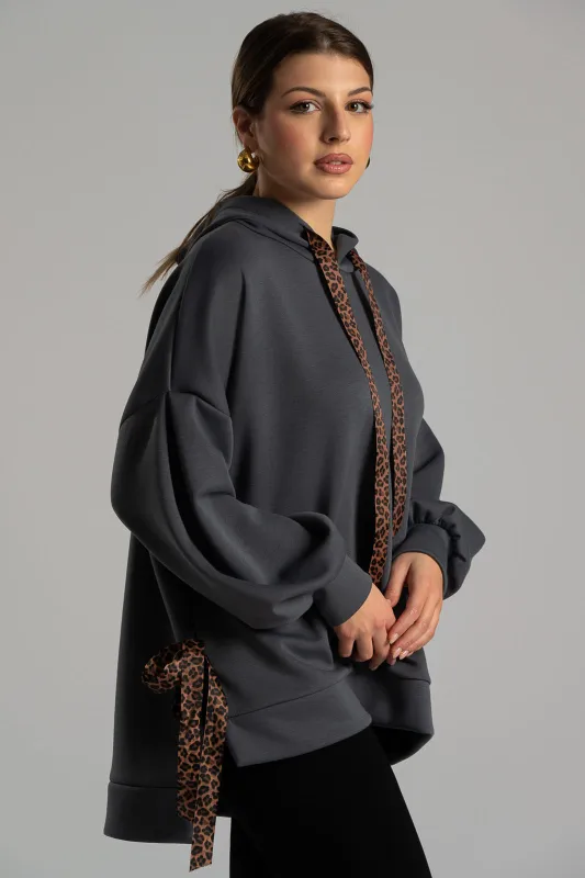 Φούτερ Λεπτομέρειες  Leopard Κορδέλα