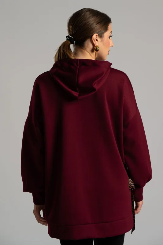 Sweatshirt Ribbon Leopard Details